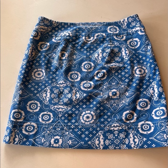 Talbots Blue And White Skirt - Picture 2 of 4